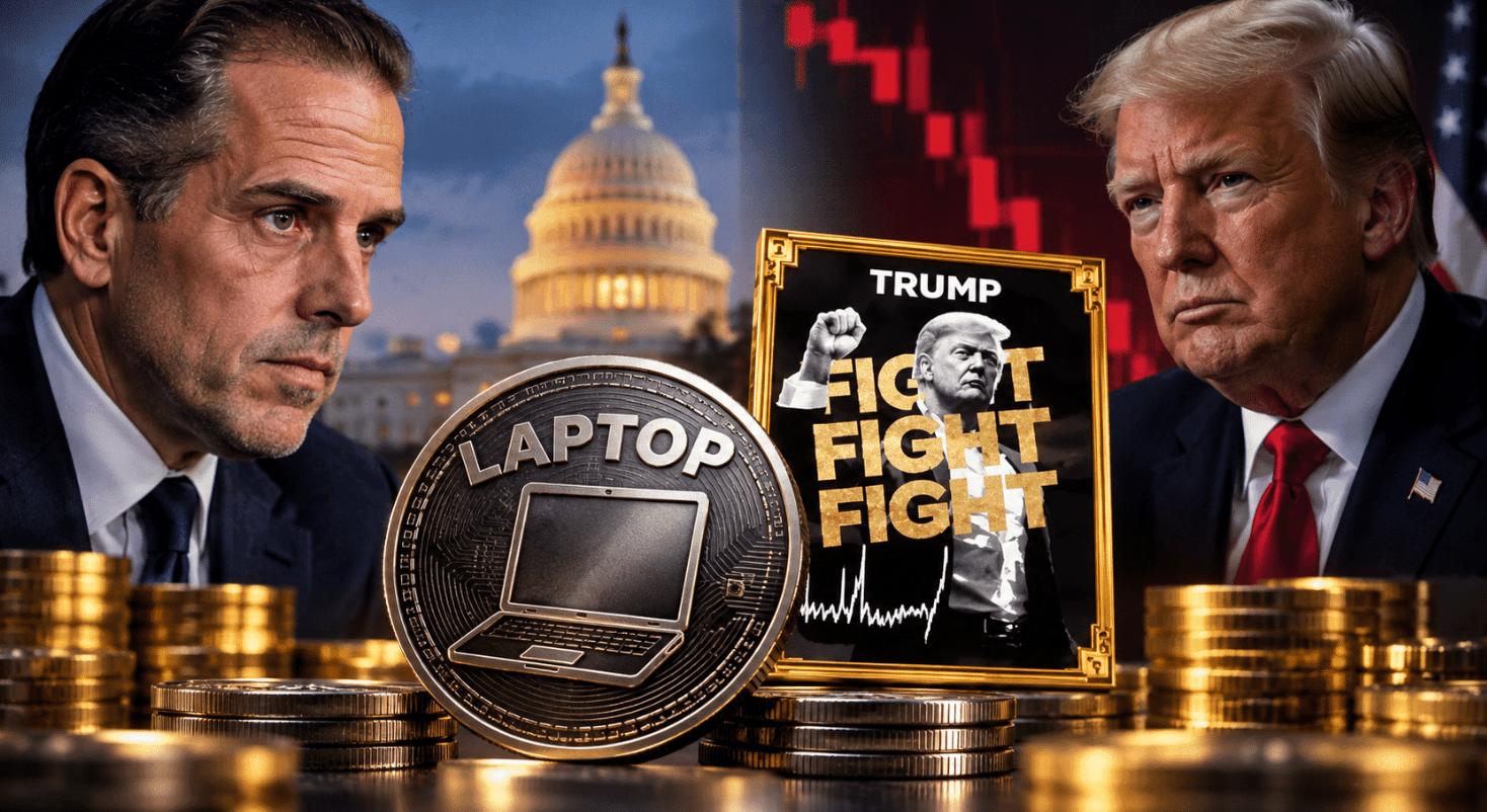 Laptop 币 vs TRUMP 模因币价格:两次暴跌揭示了政治模因币的哪些问题