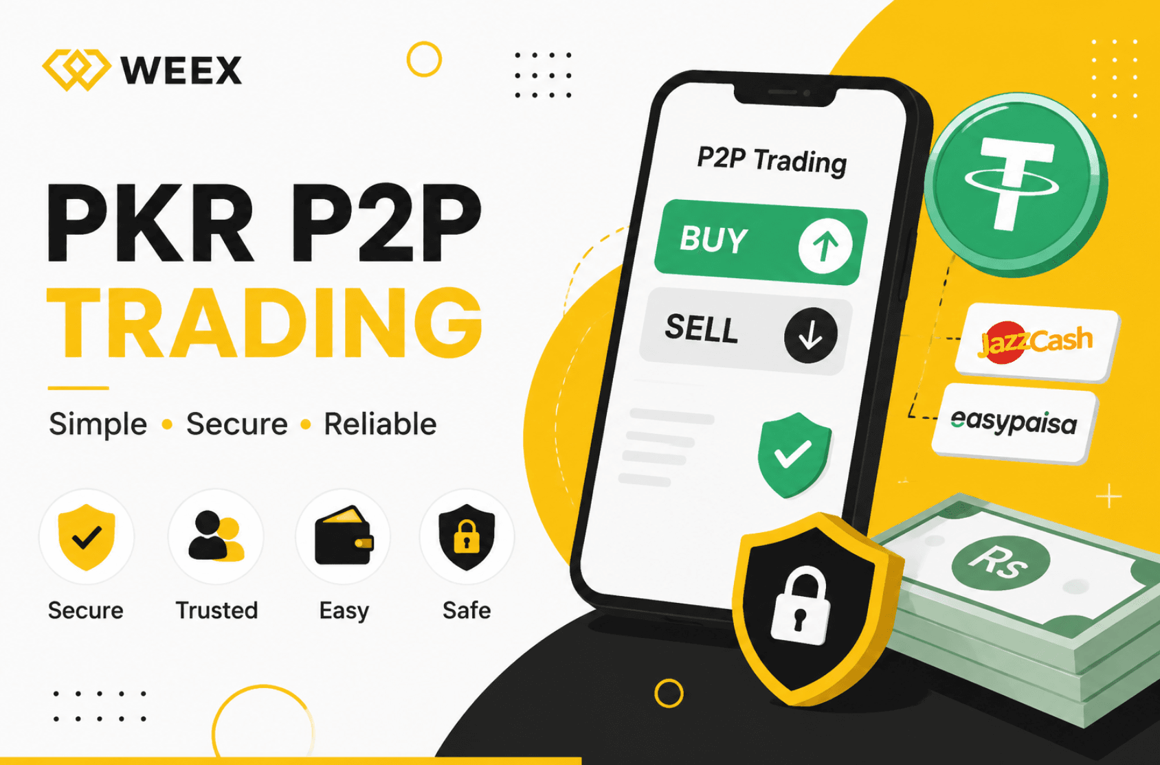 如何在 WEEX P2P 上使用 PKR 购买 USDT:巴基斯坦用户分步指南